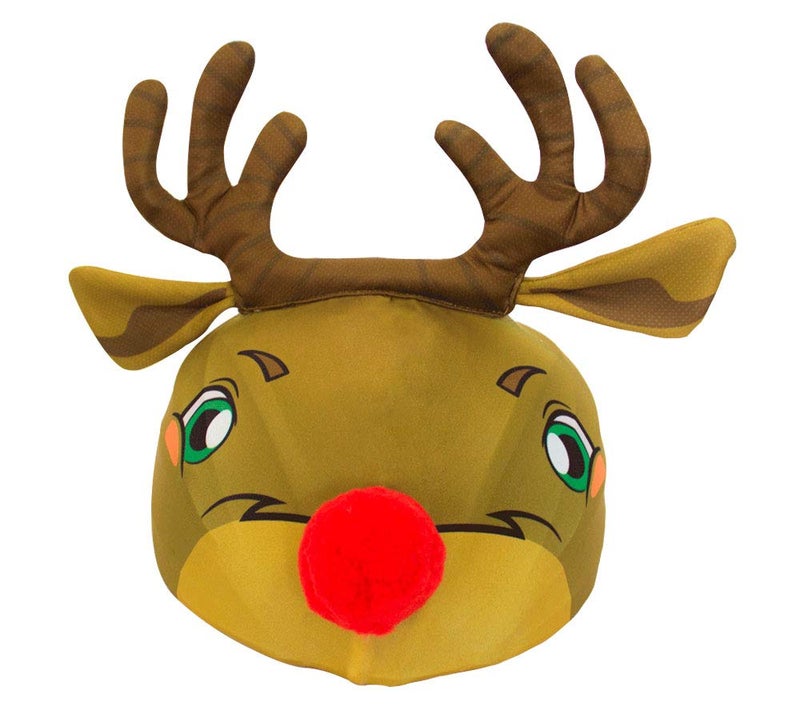 ScudoPro Rudolph Reindeer Helmet Cover for Snowboard or Cycling - Improved - Image 2